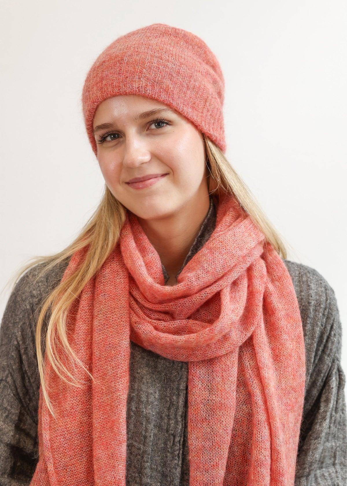 Mohair Hat / Scarf or Set in Colar Blend