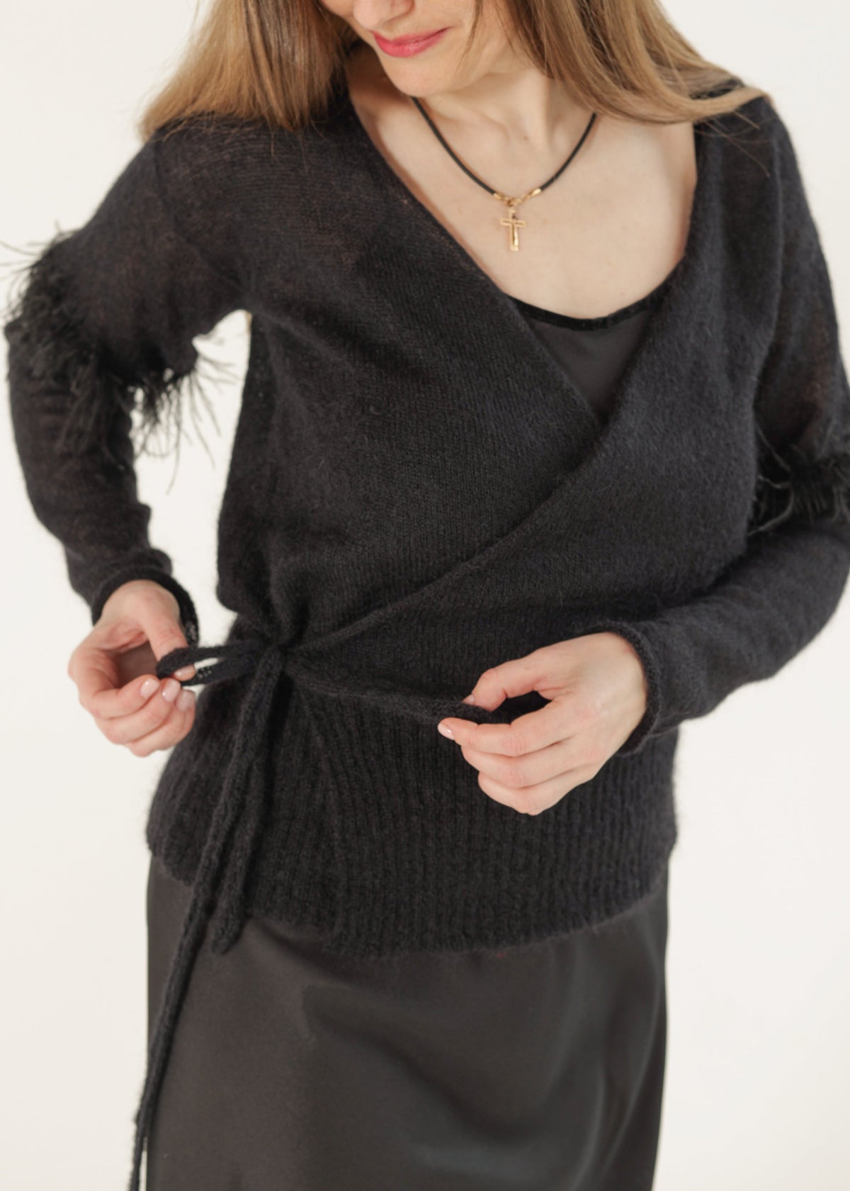 Vivienne Black Wrap Cardigan