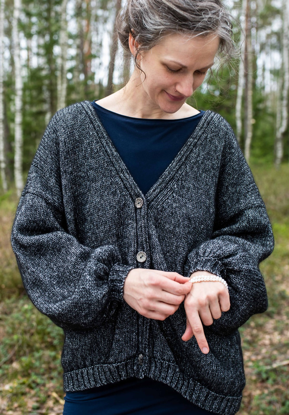 Short Mohair Jacket with Shine
