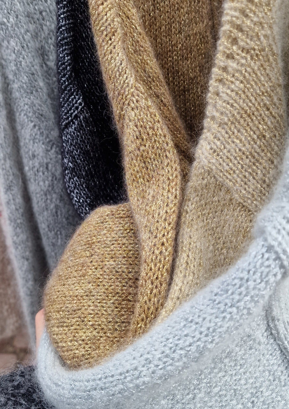 Short Mohair Jacket with Shine