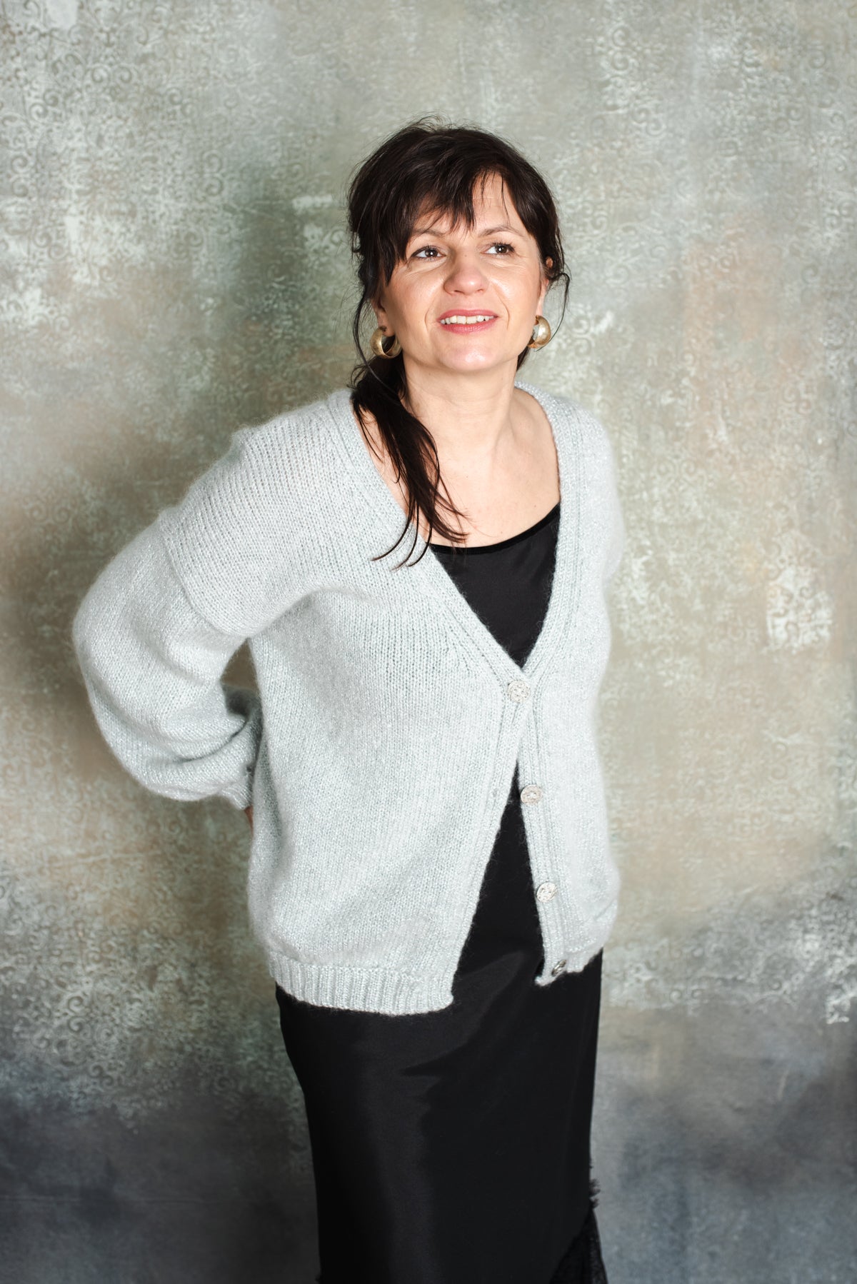 Short Mohair Jacket with Shine
