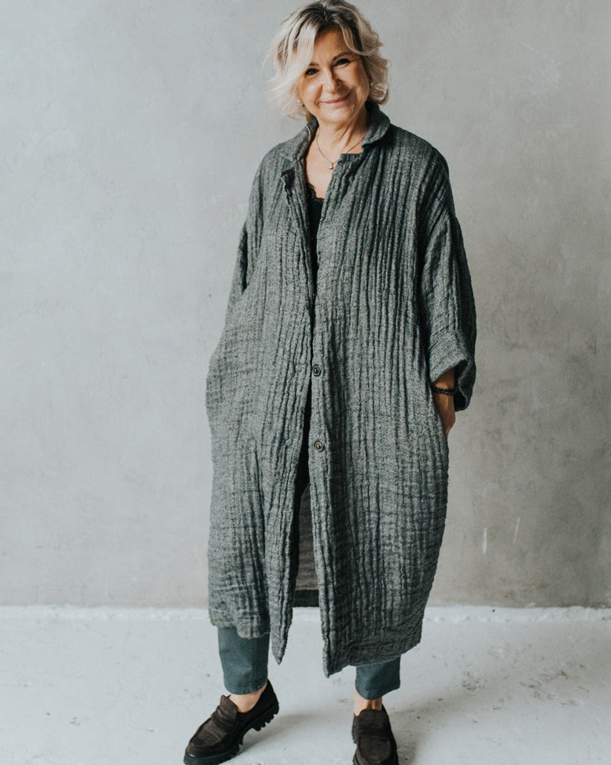 Linen-Wool Coat