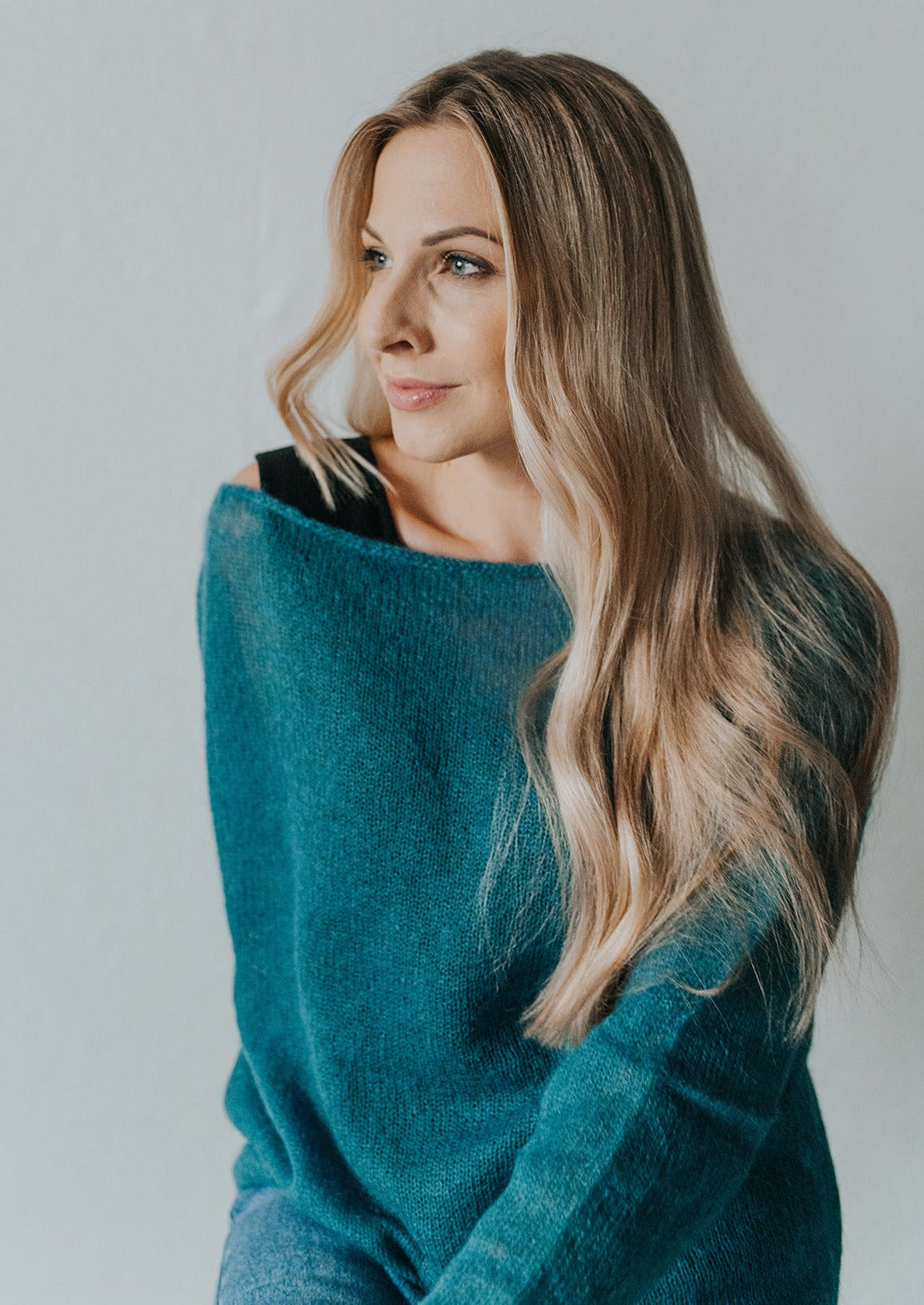 Light Mohair Sweater - Off Shoulder