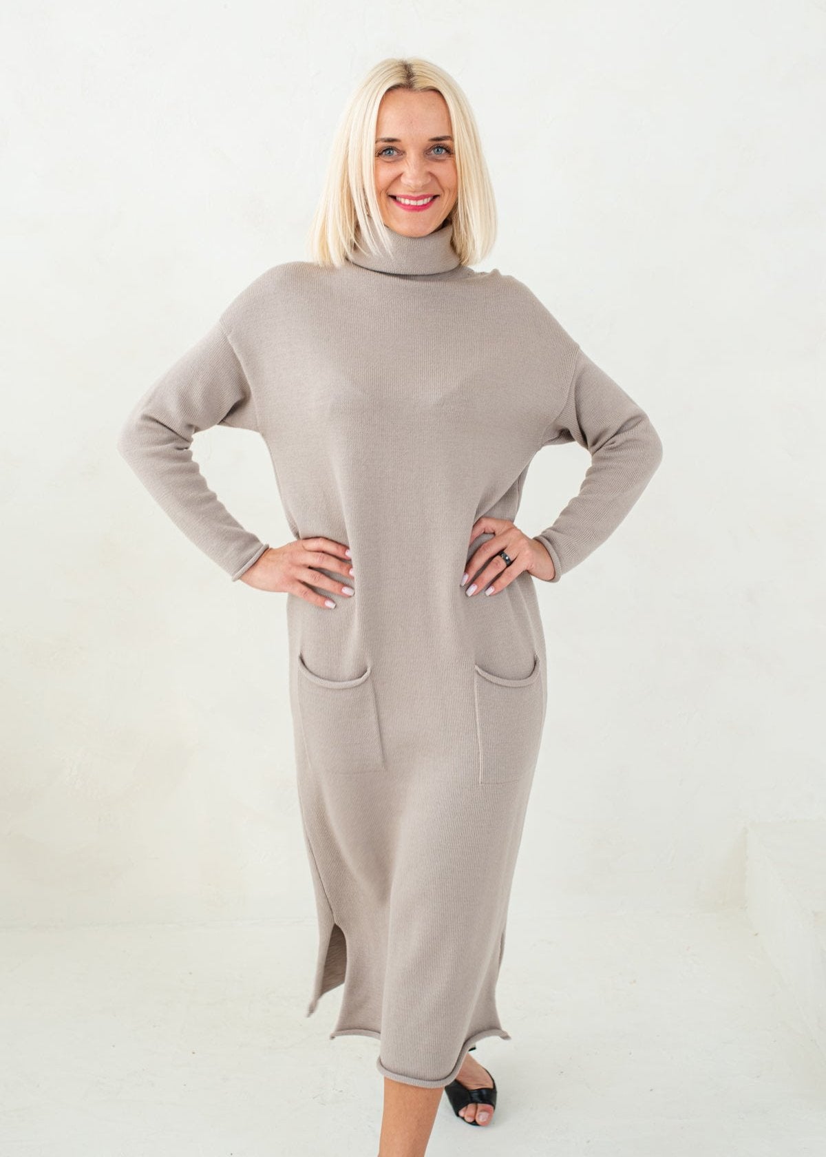 Merino Wool Dress with Pockets