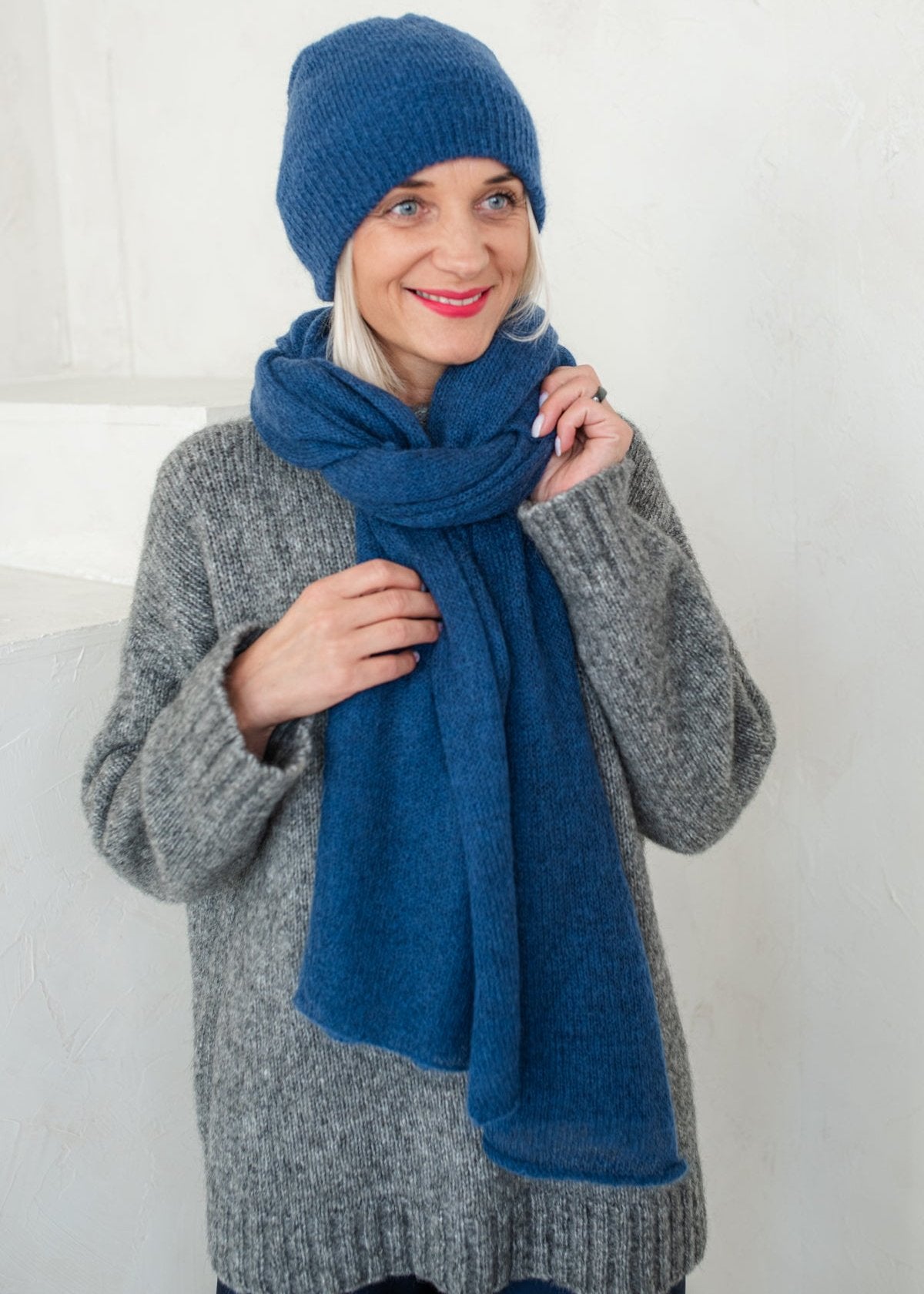 Royal Blue Color Hat/Scarf/Or Set