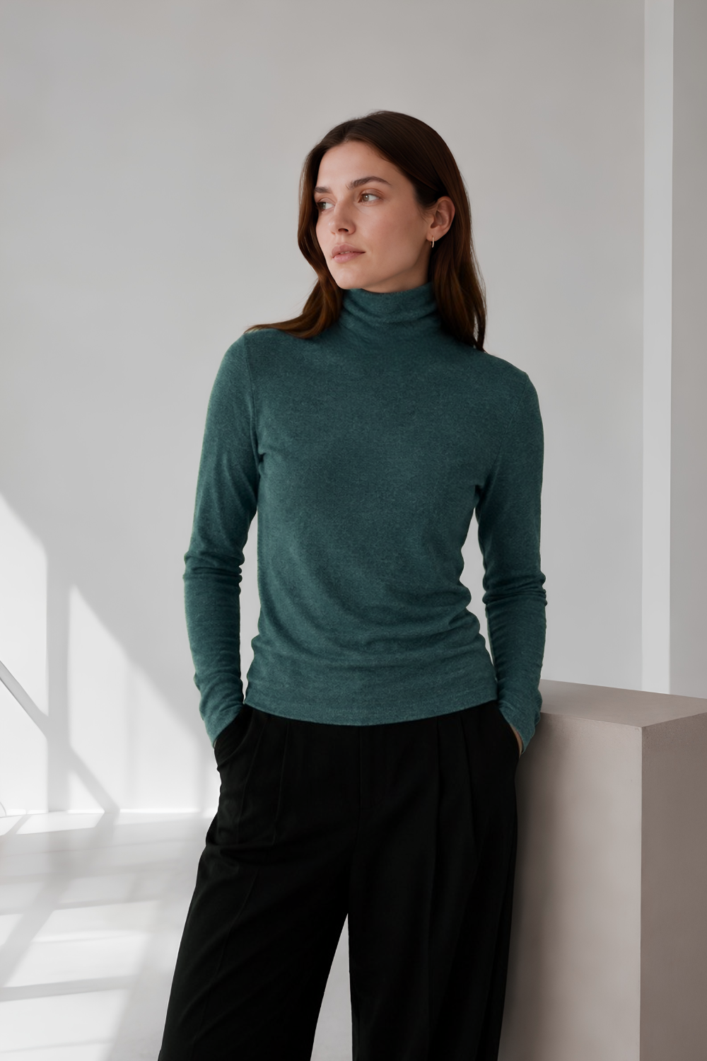 Merino Wool Turtleneck Sweater