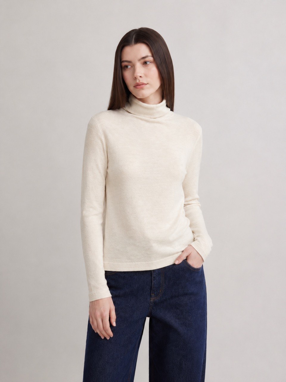 Merino Wool Turtleneck Sweater