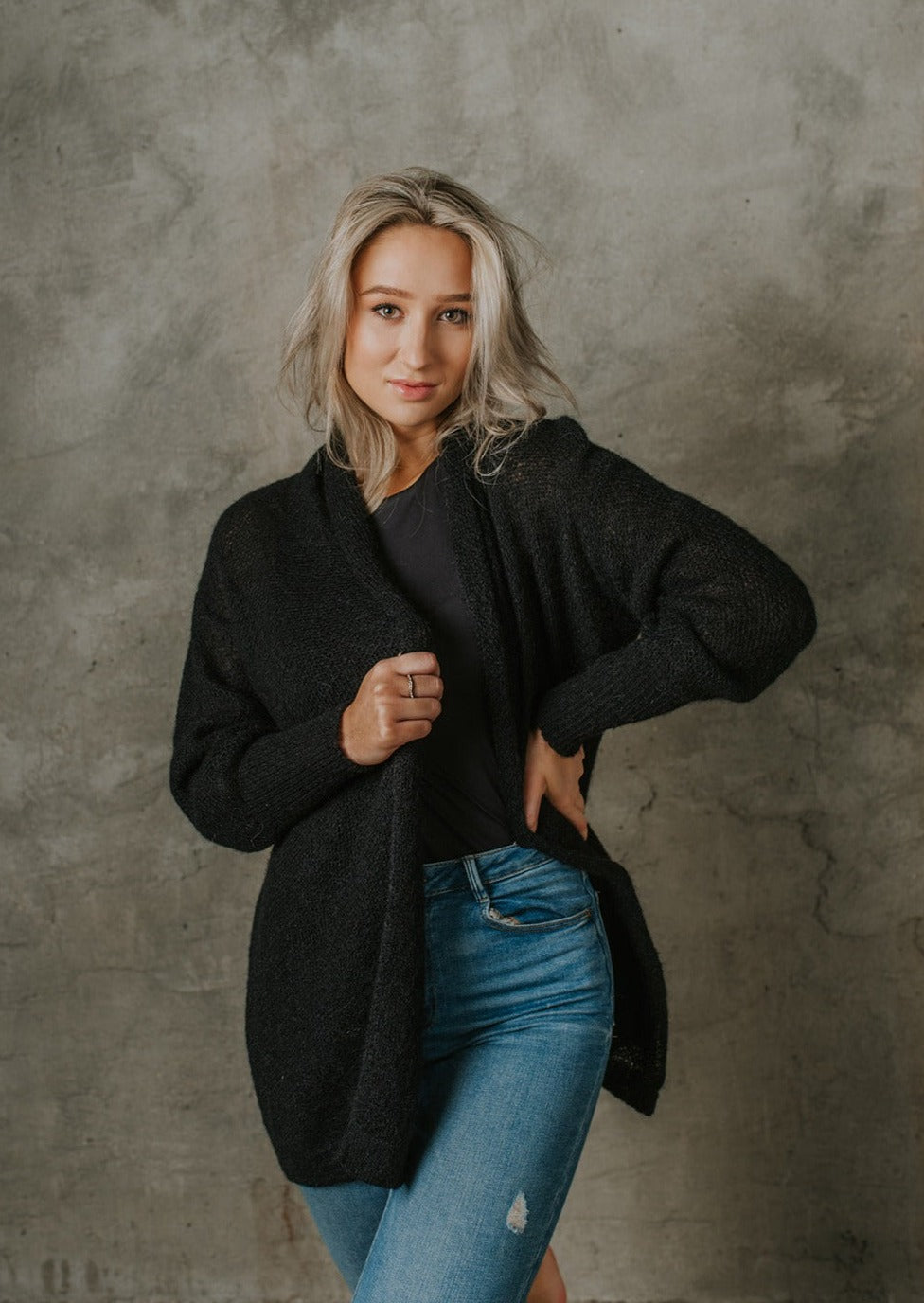 Classic mohair jacket with flared sleeves – RENATE ROSE