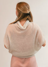 Knitted kimono style mohair sweater