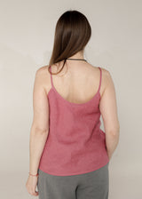 Linen top - dusty pink
