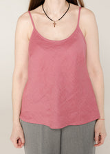 Linen top - dusty pink