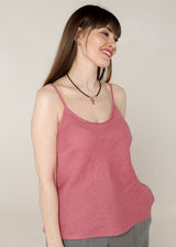 Linen top - dusty pink
