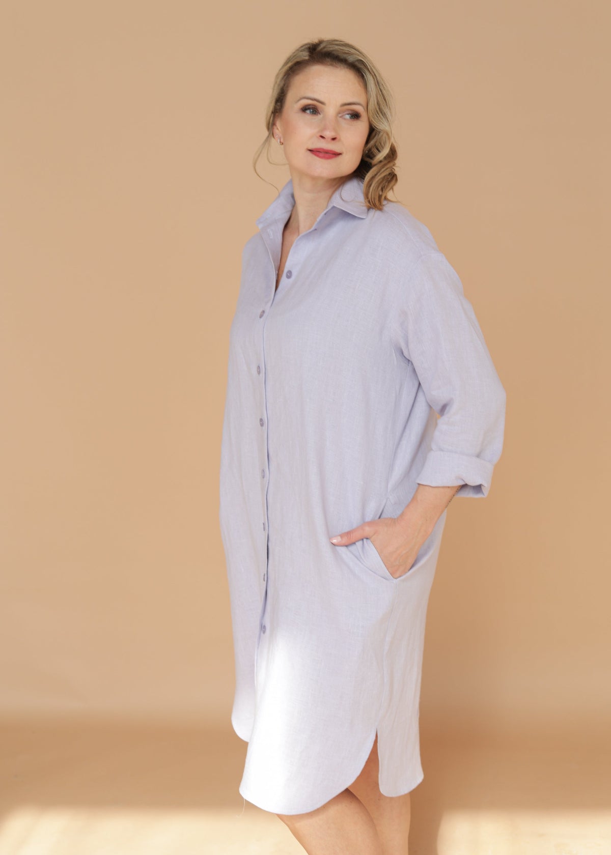 Linen Shirt Como Light Lavender