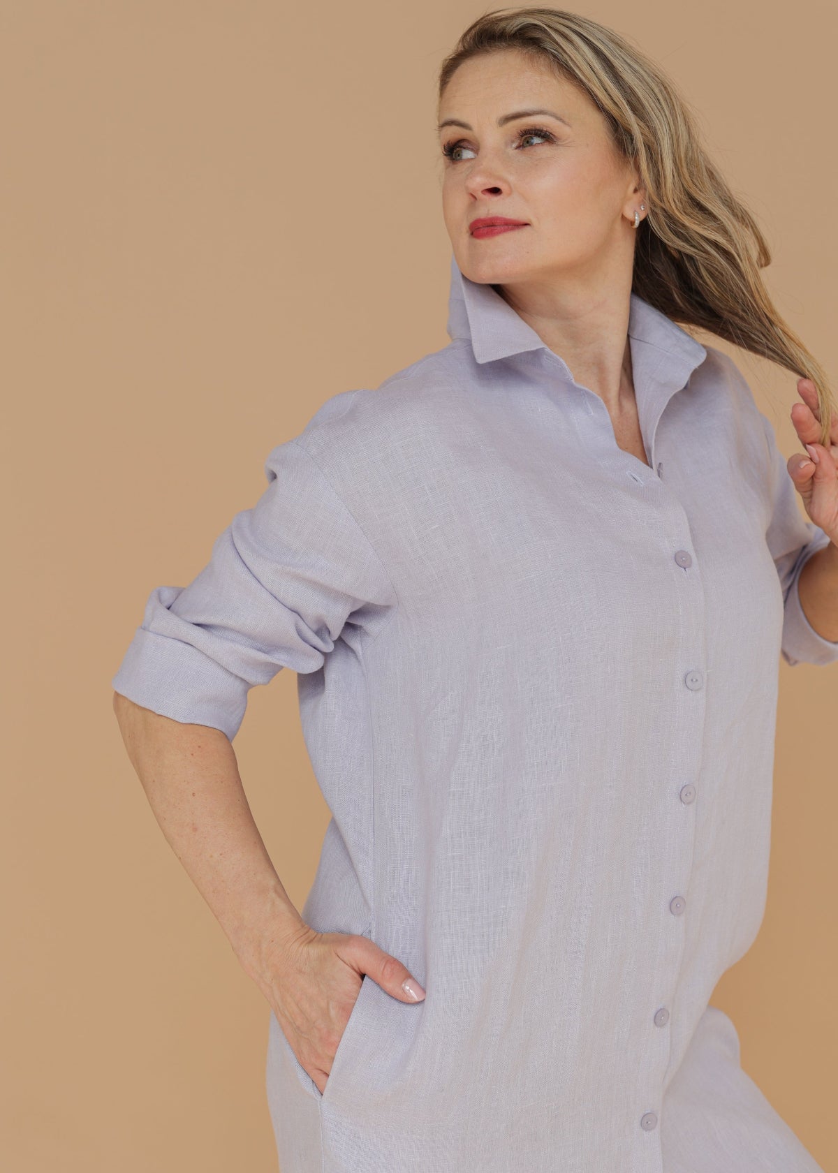 Linen Shirt Como Light Lavender