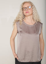 Satin tops cocoa