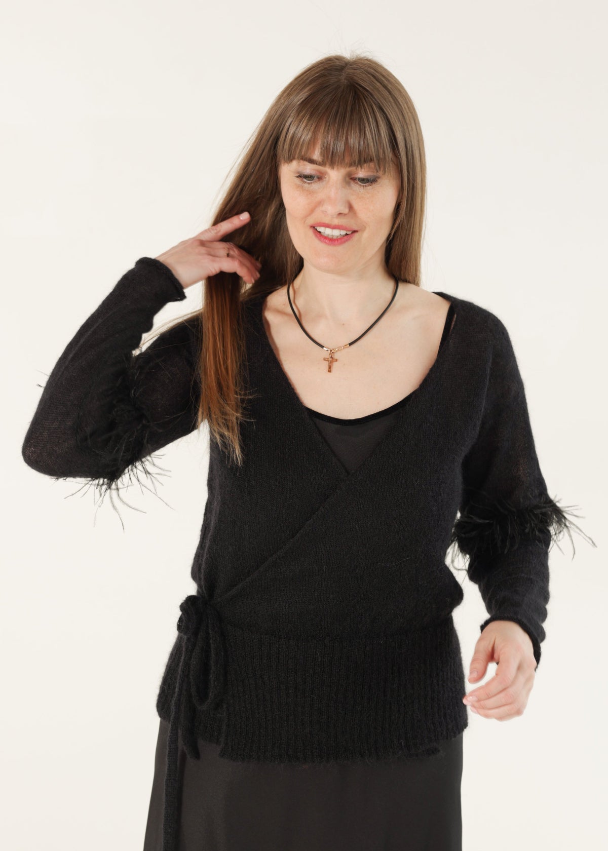 Vivienne Black Wrap Cardigan