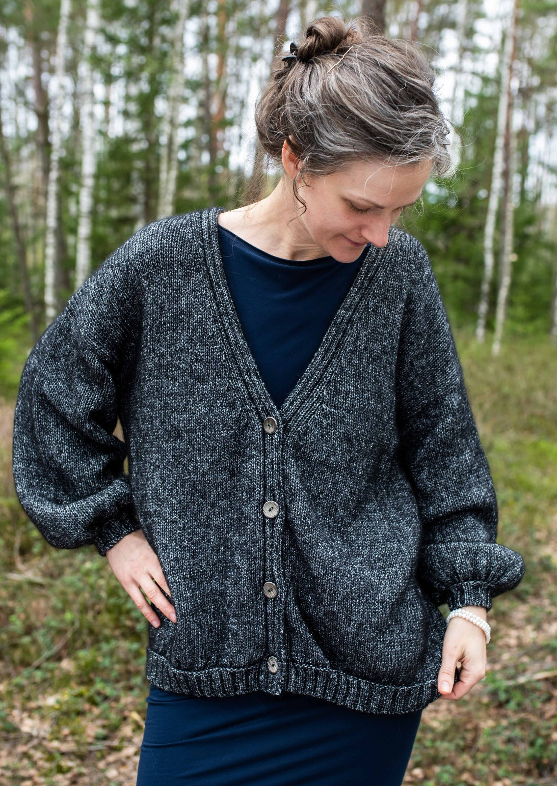 Short Mohair Jacket with Shine
