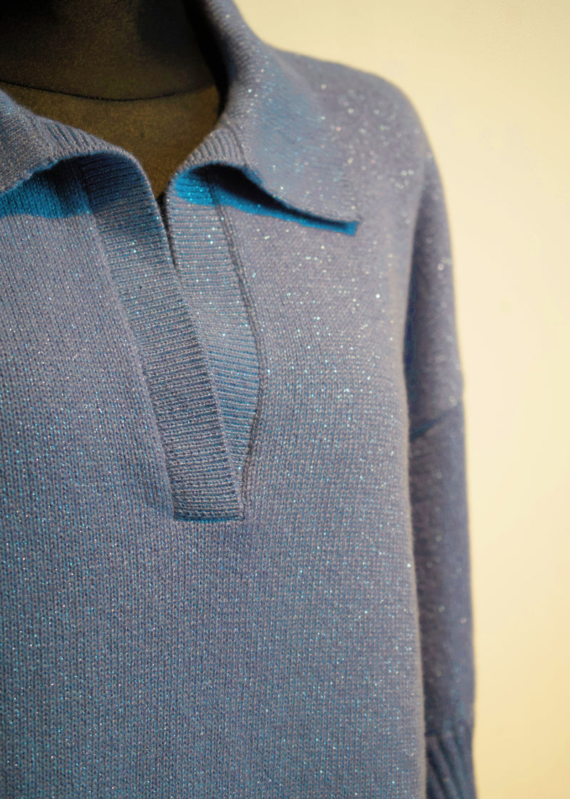 Kašmira Polo džemperis ar spīdumu