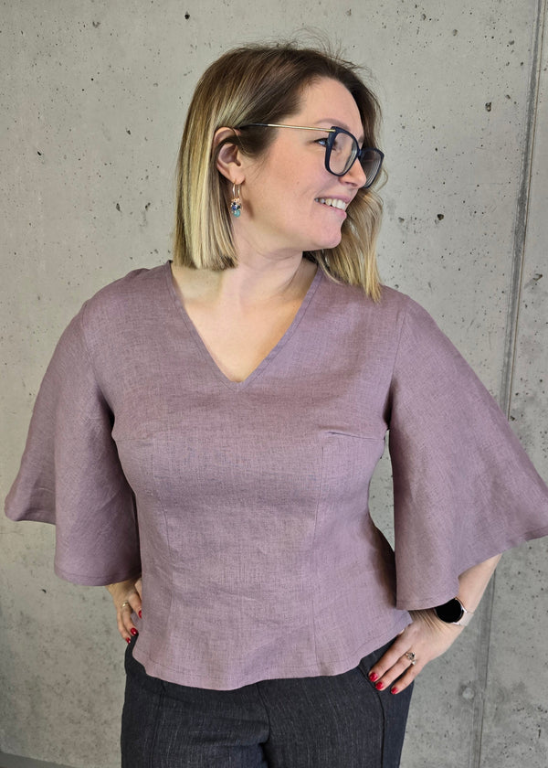 Linen safari style dress