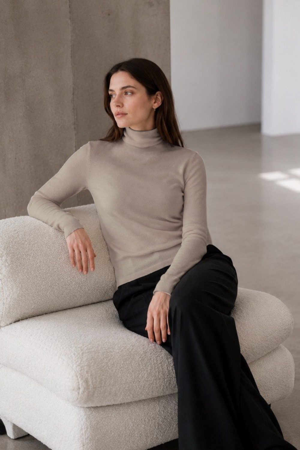 Merino Wool Turtleneck Sweater