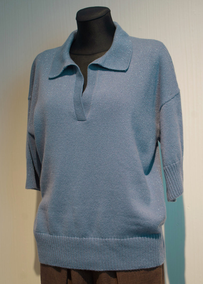 Kašmira Polo džemperis ar spīdumu