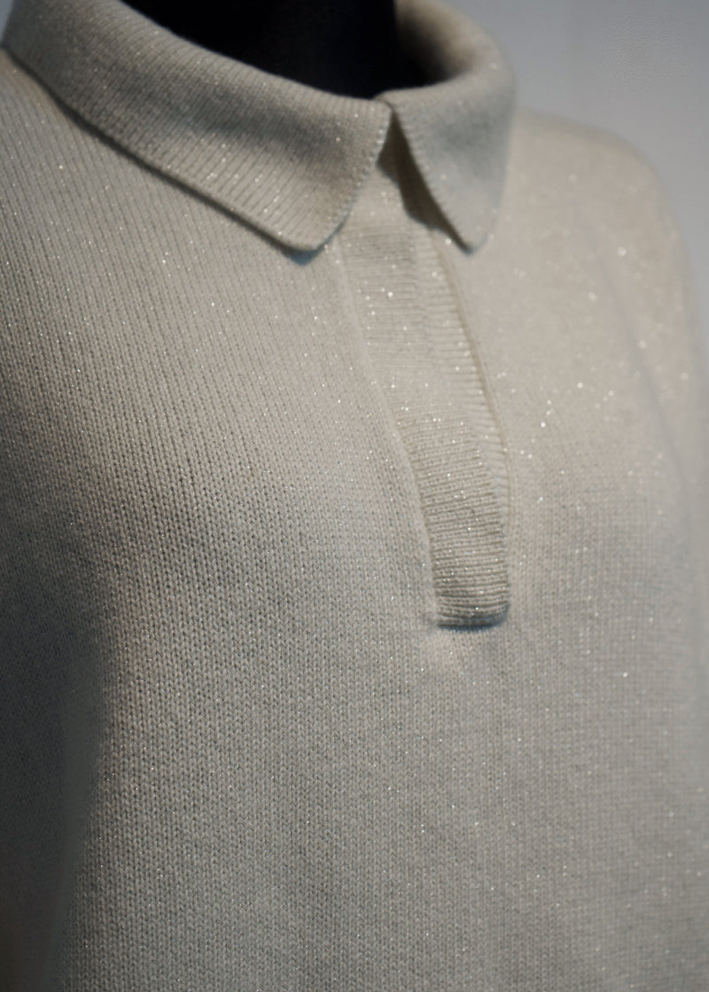 Kašmira Polo džemperis ar spīdumu