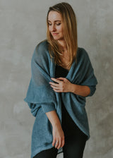 Soft mohair fine knit cardigan