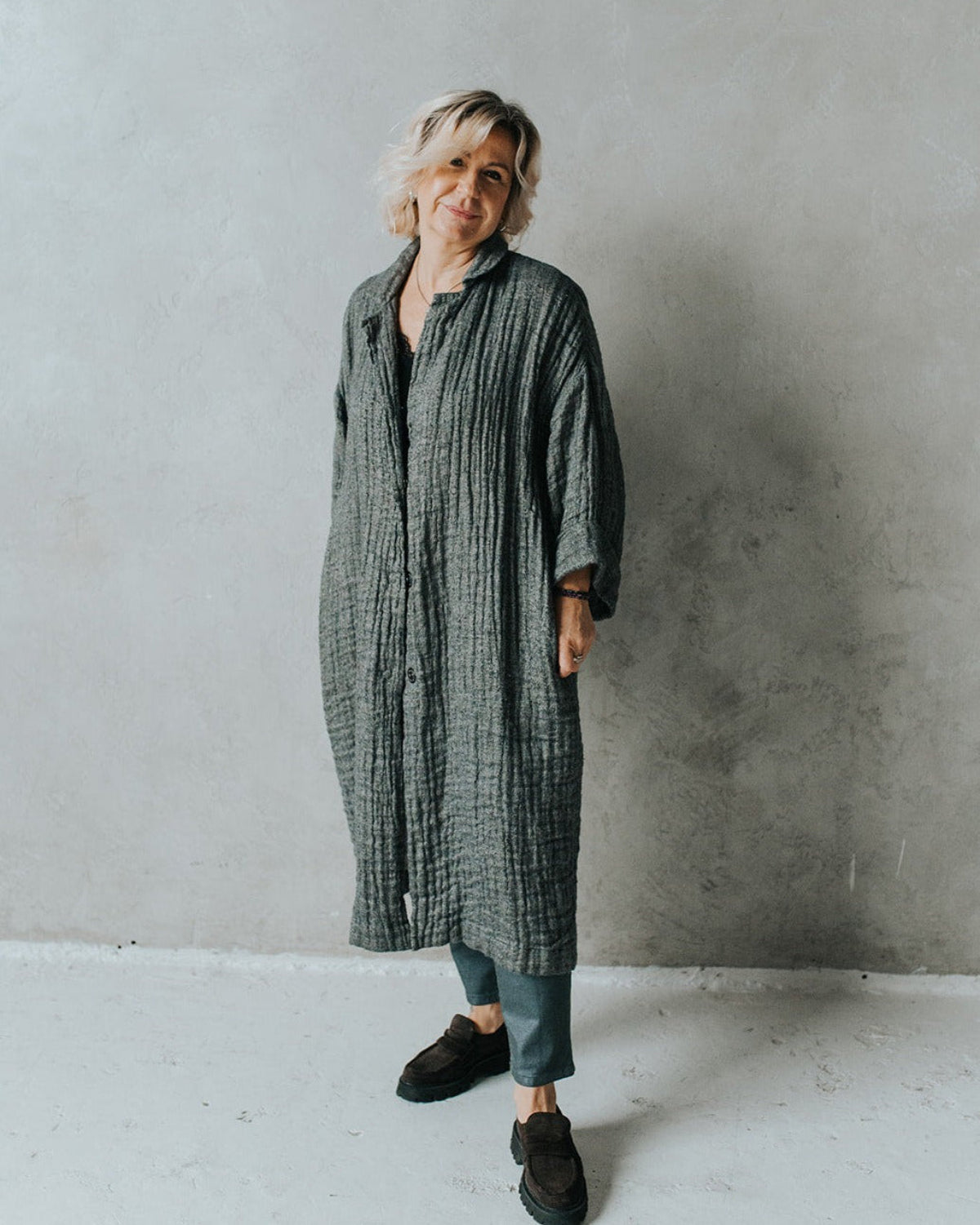 Linen-Wool Coat