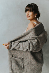 Merino wool long cardigan