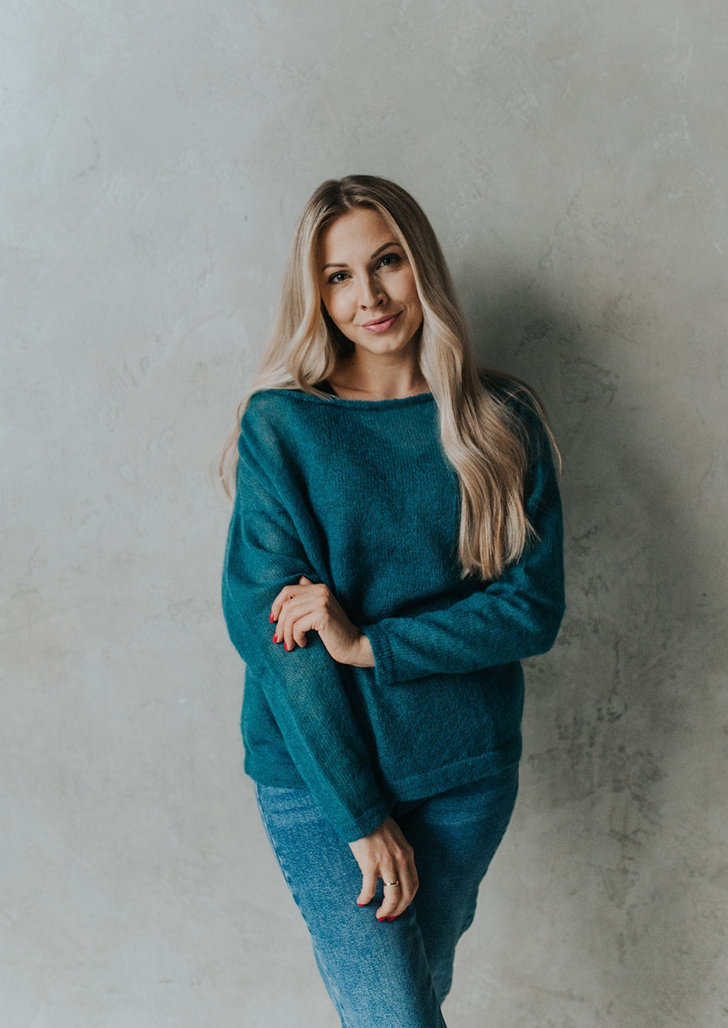 Light Mohair Sweater - Off Shoulder