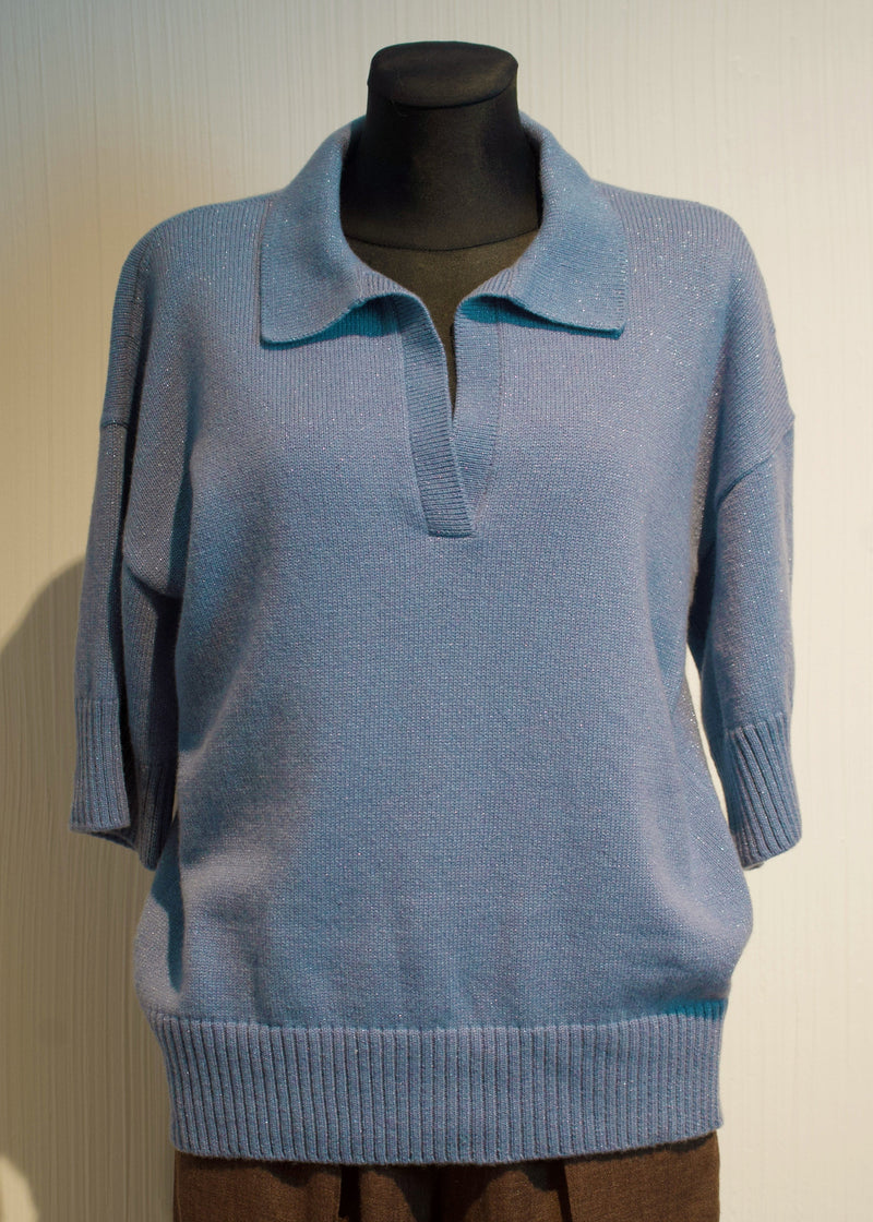 Kašmira Polo džemperis ar spīdumu