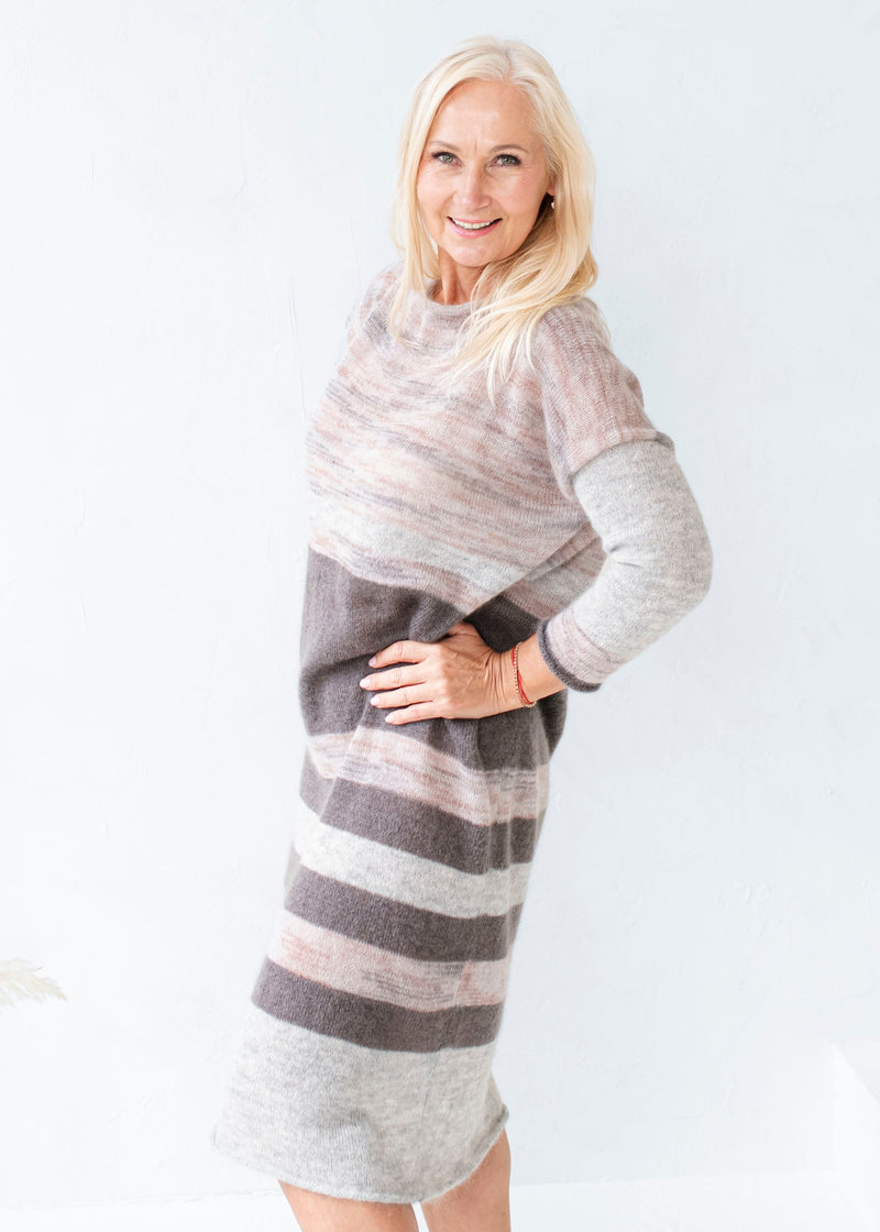 Knitted soft mohair wool dress Brigita