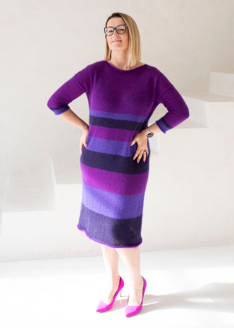 Knitted soft mohair wool dress Brigita