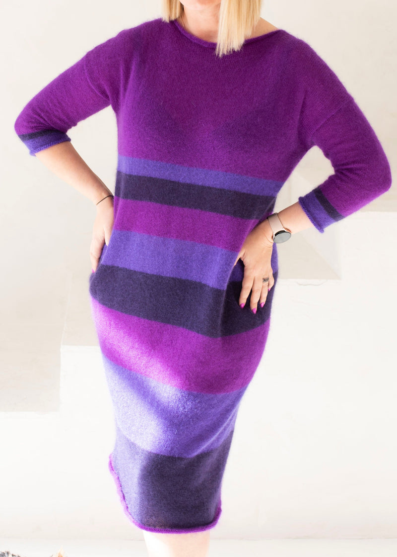 Knitted soft mohair wool dress Brigita