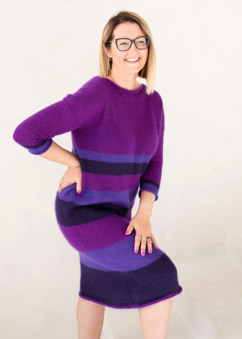 Knitted soft mohair wool dress Brigita