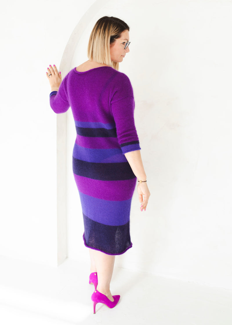 Knitted soft mohair wool dress Brigita