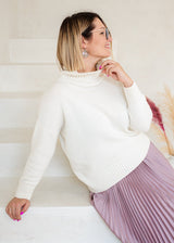 Soft merino wool turtleneck sweater