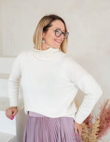 Soft merino wool turtleneck sweater