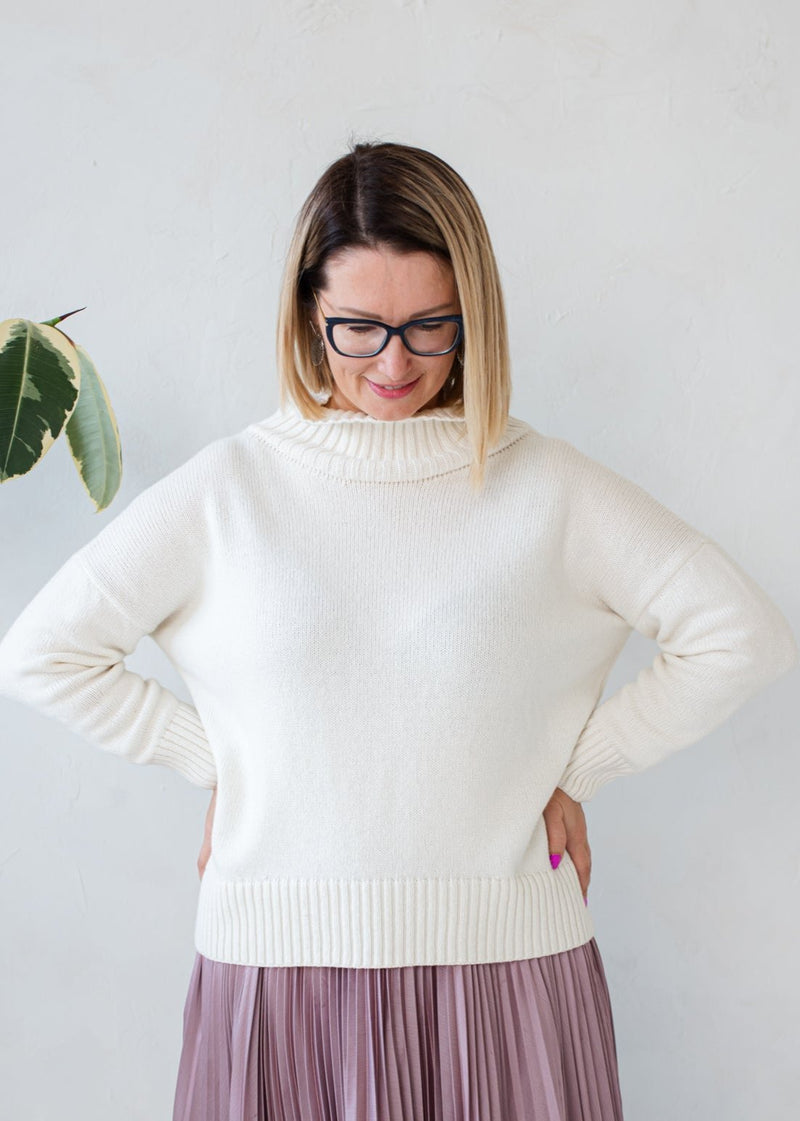 Soft merino wool turtleneck sweater