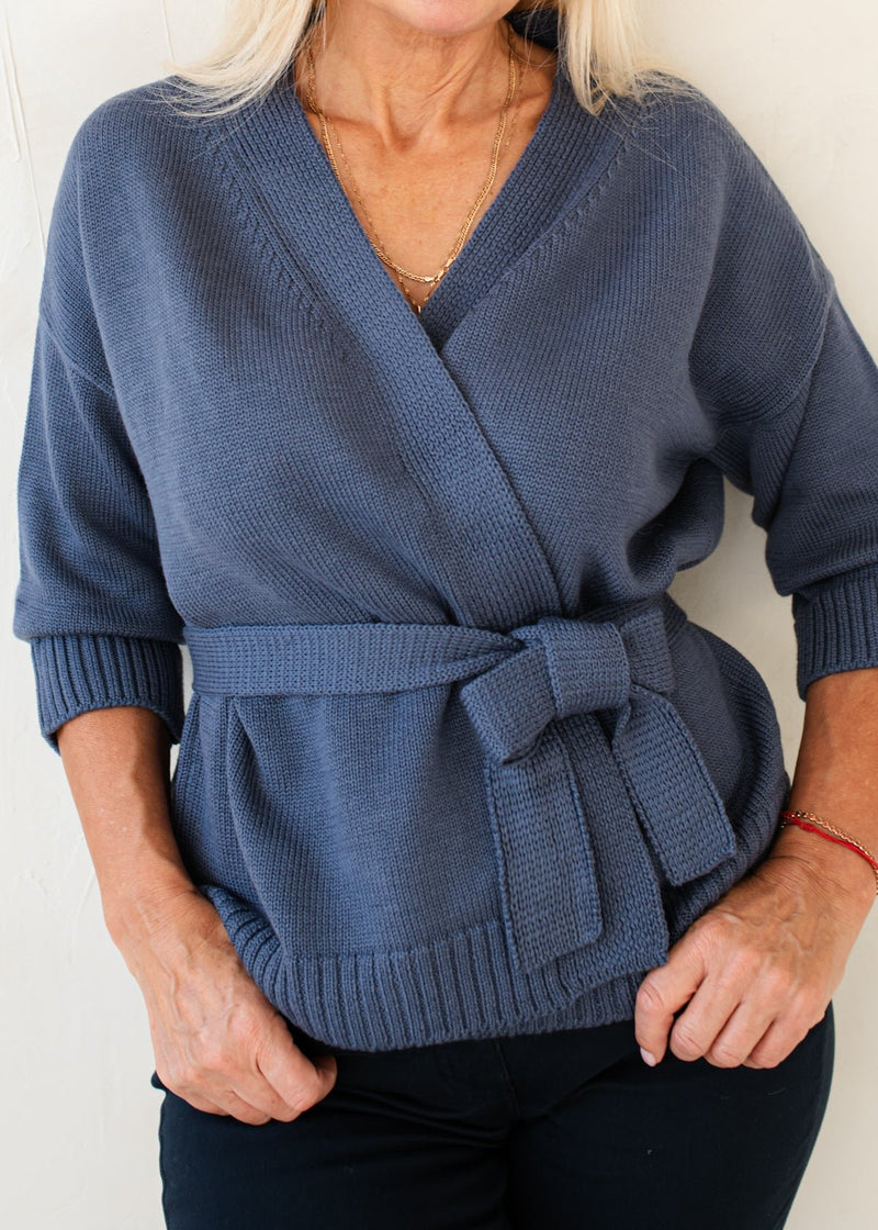 Merino jacket with 3/4 sleeves