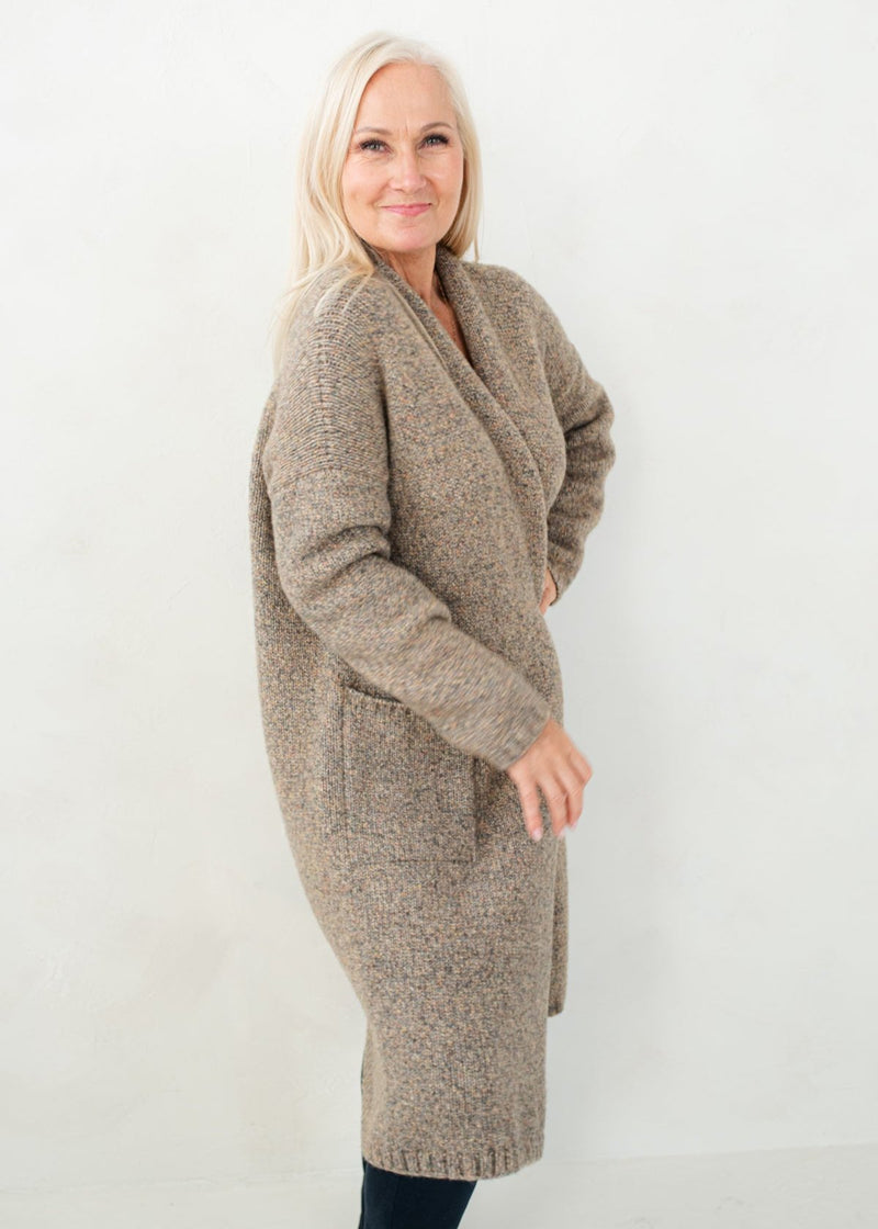 Merino wool long cardigan