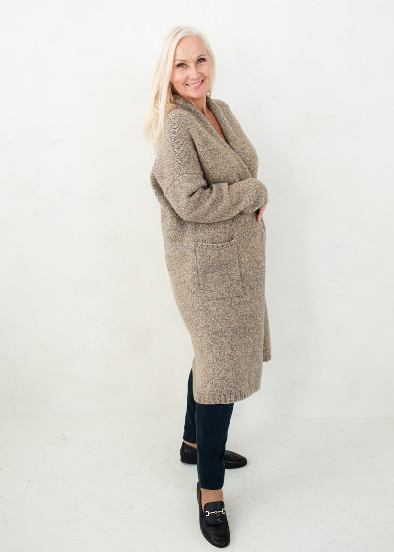 Merino wool long cardigan