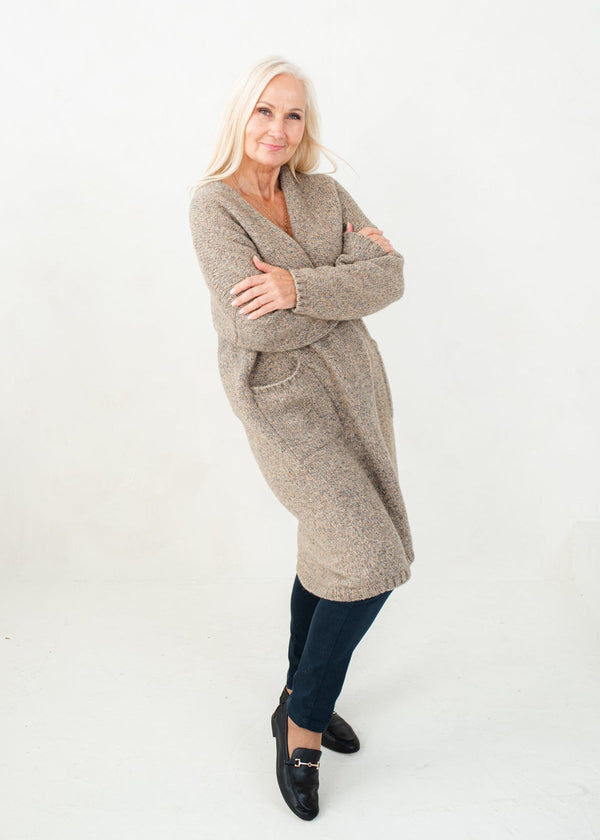 Merino wool long cardigan