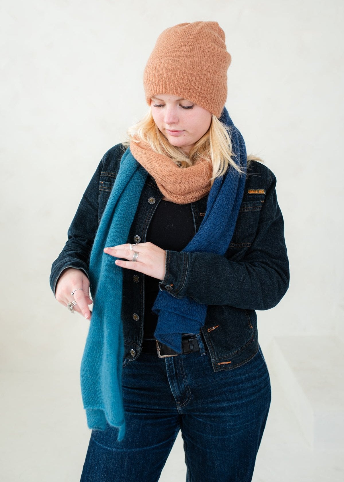 Bronze Hat and Long Scarf or Set