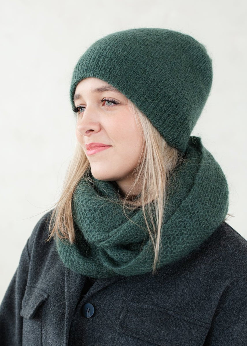 Green Color Hat/Scarf/Or Set