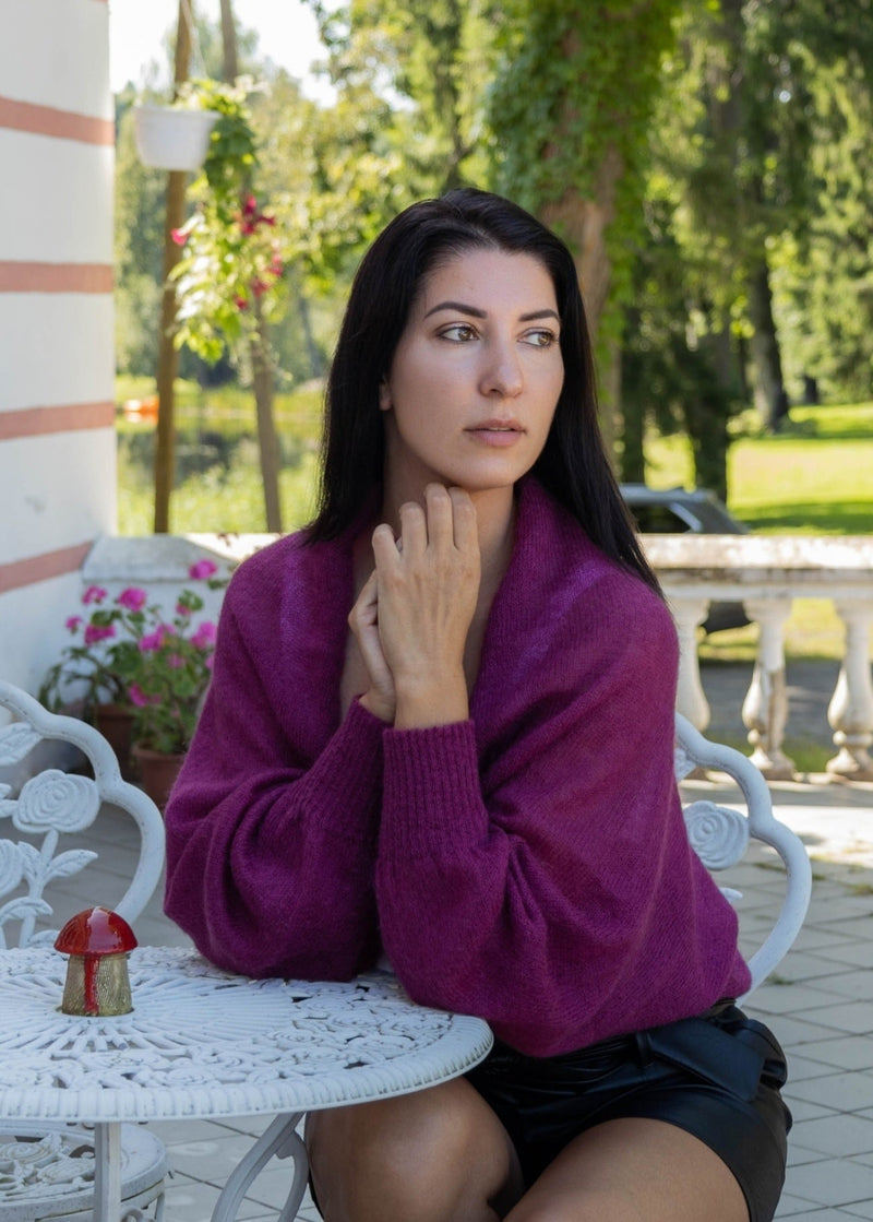 Soft mohair short cardigan- "Bolero"