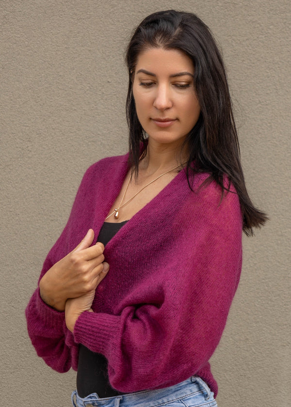Soft mohair short cardigan- "Bolero"