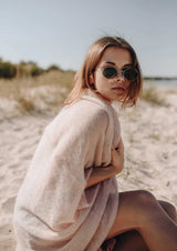 Mohair delicate knit kimono-style jacket