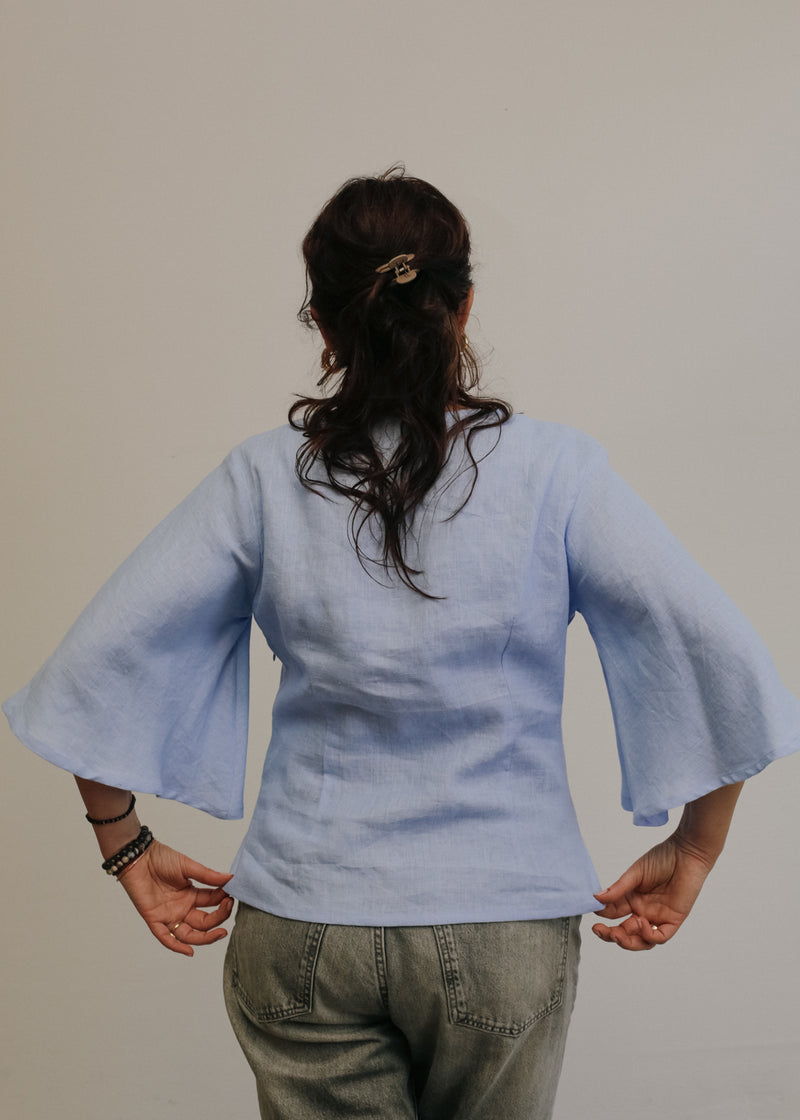 Linen safari style dress