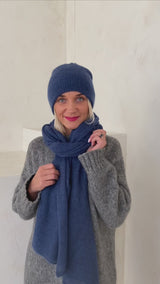 Royal blue color hat/scarf/or set